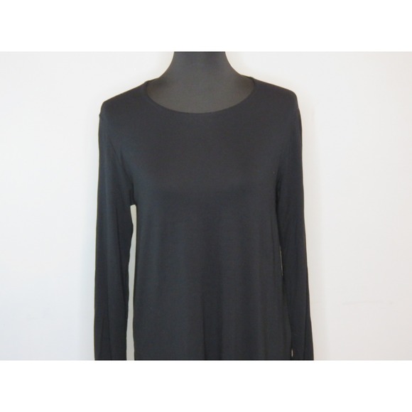 Eileen Fisher Tops - Eileen Fisher Black Long Sleeve Viscose Spandex Tunic Top Small S/P Side Slits